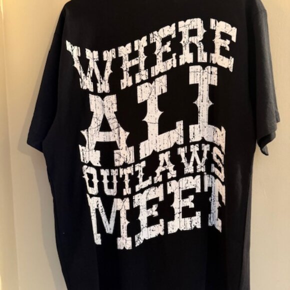 NWT CROOKS & CASTLES MENS T-SHIRT - (WHERE ALL THE OUTLAWS MEET) - Large - Picture 6 of 7